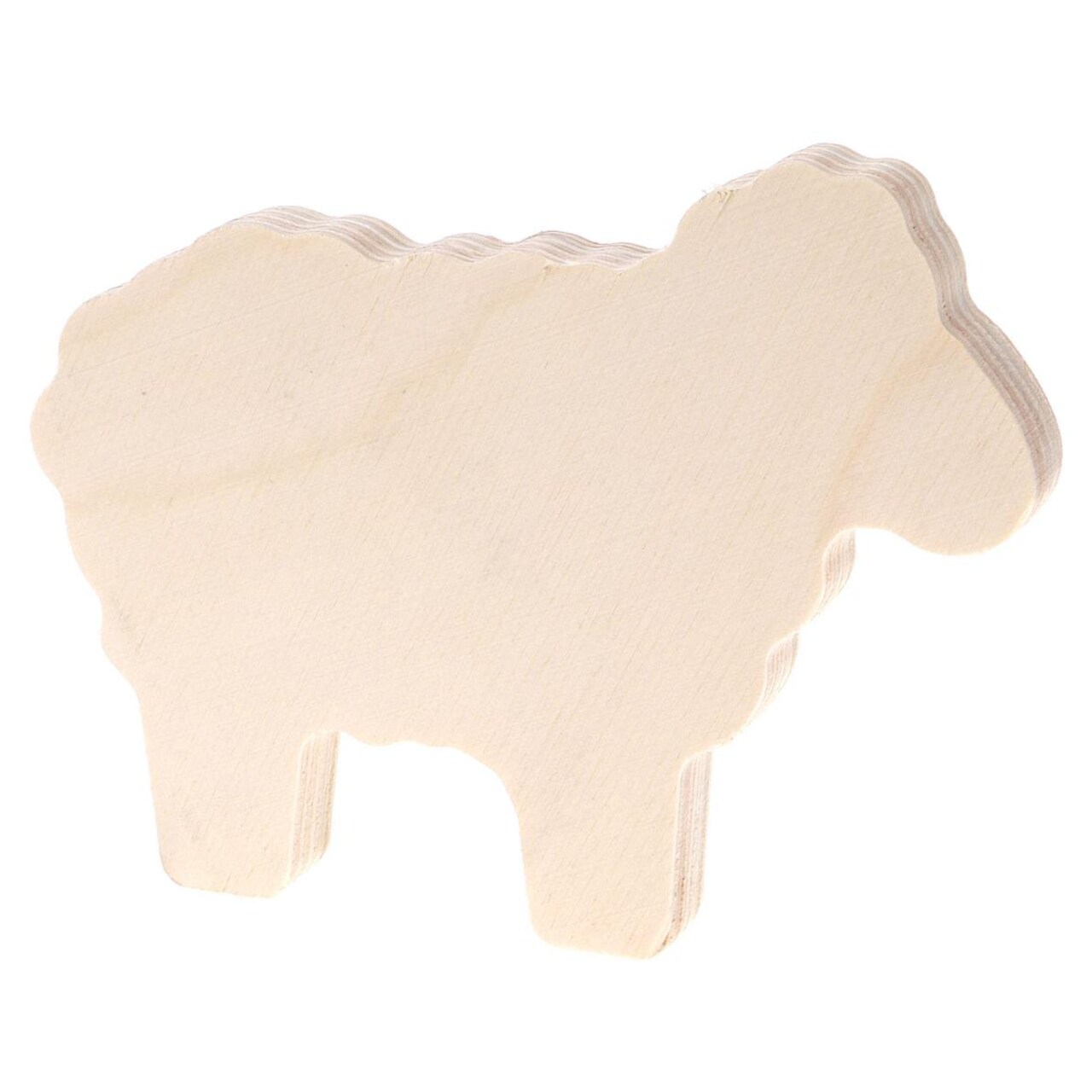 Good Wood By Leisure Arts Shape Sheep 4.75"X 3.56"X .5", Wooden Shapes, Wood Shapes, Wooden Shapes Wall Decor, Large Small Shapes For Crafts